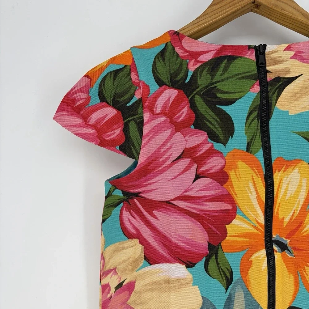 Milly Minis‎ Dress Girls Sz 12 Floral Lined Spring Multicolor Italian Fabric USA